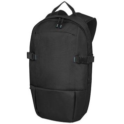 Obrázky: Čierny ruksak na notebook 15" s prackami, GRS RPET