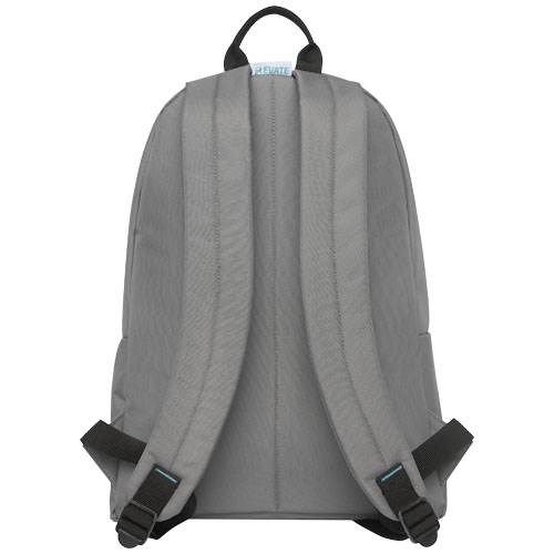 Obrázky: Šedý ruksak z GRS RPET, predné vrecko na zips, Obrázok 2