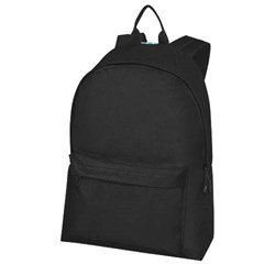 Obrázky: Čierny ruksak z GRS RPET, predné vrecko na zips