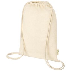 Obrázky: Šnúrkový ruksak 140g-cert.GOTS bavlna, prírodná