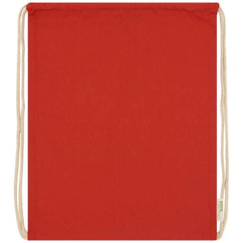 Obrázky: Šnúrkový ruksak 140g-cert.GOTS bavlna, červená, Obrázok 5