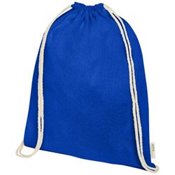 Obrázky: Šnúrkový ruksak 140g-cert.GOTS bavlna, str. modrá