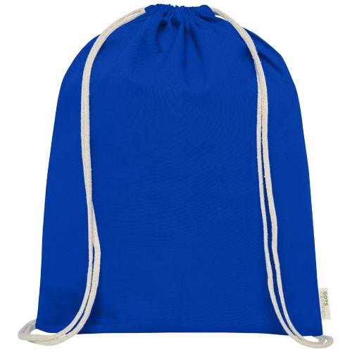 Obrázky: Šnúrkový ruksak 140g-cert.GOTS bavlna, str. modrá, Obrázok 4