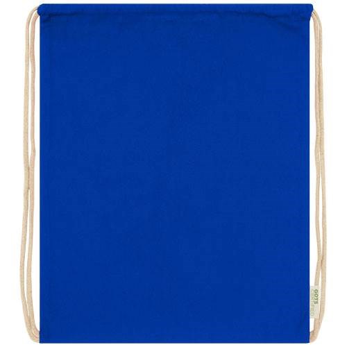 Obrázky: Šnúrkový ruksak 140g-cert.GOTS bavlna, str. modrá, Obrázok 5
