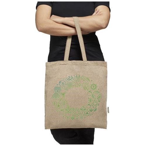 Obrázky: Nákupná taška prírodná,150g recyklov. bavlna a PES, Obrázok 6
