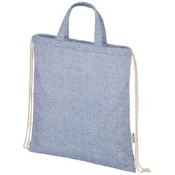 Obrázky: Taška/ruksak 150g recyklov. bavlna a PES, modrá