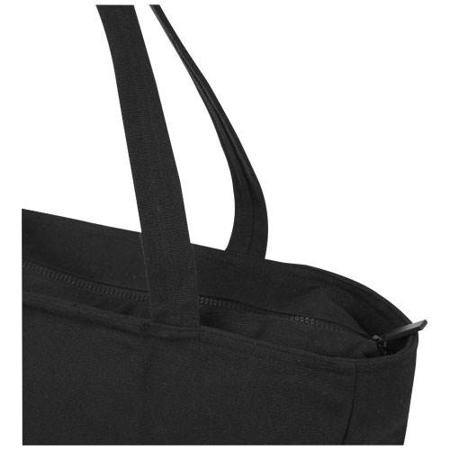Obrázky: Čierna recyklov.nákupná taška so zipsom, 500g, Obrázok 3
