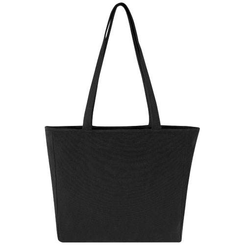 Obrázky: Čierna recyklov.nákupná taška so zipsom, 500g, Obrázok 4