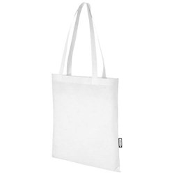 Obrázky: Biela recykl. netkaná bežná nákupná taška, 6 l
