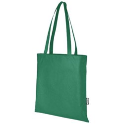 Obrázky: Zelená recykl. netkaná bežná nákupná taška, 6 l