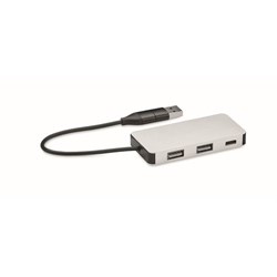 Zobrazit detaily pro USB rozbočovač s 20cm káblom, biely Obrázky: USB rozbočovač s 20cm káblom, biely
