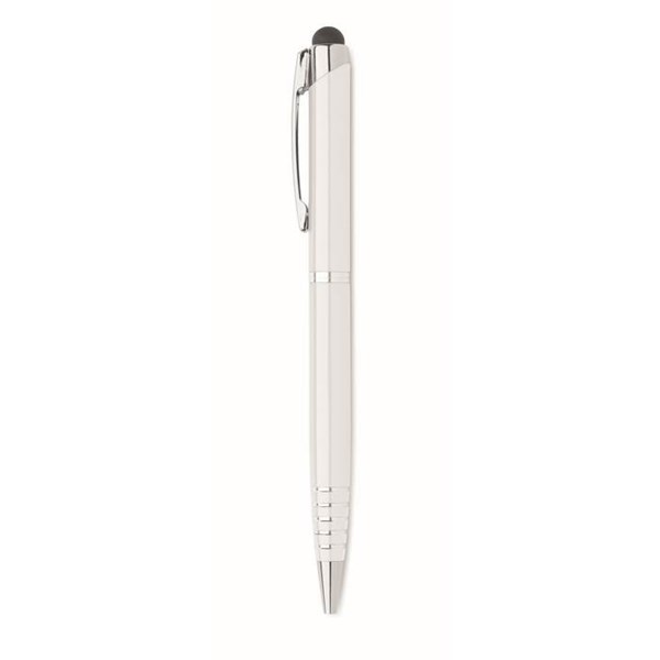 Obrázky: Biele otočné guličkové pero so stylusom, MN, Obrázok 3