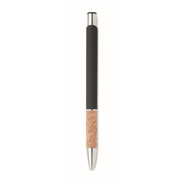 Obrázky: Hliníkové pero s korkovým úchopom, čierna, MN, Obrázok 6