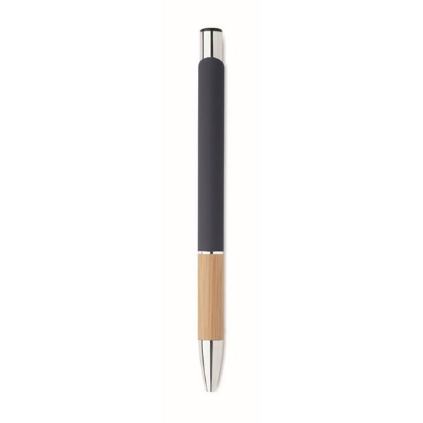 Obrázky: Hliníkové pero s bambusovým úchopom, modrá, MN, Obrázok 6