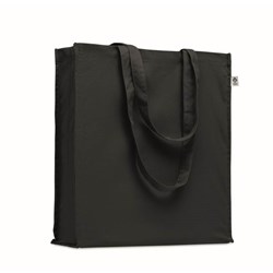 Obrázky: Čierna nákupná taška 220g, bio BA, dl. rukväte