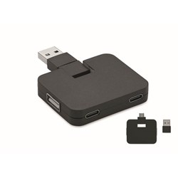 Zobrazit detaily pro 4portový USB rozbočovač, čierny Obrázky: 4portový USB rozbočovač, čierny
