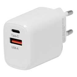 Zobrazit detaily pro Biely nabíjací adaptér 20W s dvomi výstupmi Obrázky: Biely nabíjací adaptér 20W s dvomi výstupmi