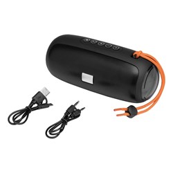 Zobrazit detaily pro Čierny výkonný bluetooth LED reproduktor 2x5W Obrázky: Čierny výkonný bluetooth LED reproduktor 2x5W