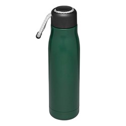 Zobrazit detaily pro Zelená dvojstenná fľaša z nerez ocele s pútkom Obrázky: Zelená dvojstenná fľaša z nerez ocele s pútkom