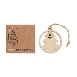 Zobrazit detaily pro Drevená vian. ozdoba stromček v obálke Obrázky: Drevená vian. ozdoba stromček v obálke