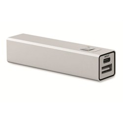 Zobrazit detaily pro Strieborná hliníková power banka 2600 mAh Obrázky: Strieborná hliníková power banka 2600 mAh