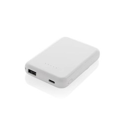Zobrazit detaily pro Bezdrôtová magnetická powerbanka 5000mAh 5W, biela Obrázky: Bezdrôtová magnetická powerbanka 5000mAh 5W, biela
