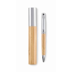 Zobrazit detaily pro Otočné guličkové pero v tube - hliník/bambus Obrázky: Otočné guličkové pero v tube - hliník/bambus