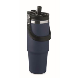 Zobrazit detaily pro Modrý dvojstenný hrnček 850 ml, vnútorná slamka Obrázky: Modrý dvojstenný hrnček 850 ml, vnútorná slamka