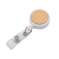 Zobrazit detaily pro Biely plastový roller klip,  bambus.stred a klip Obrázky: Biely plastový roller klip,  bambus.stred a klip