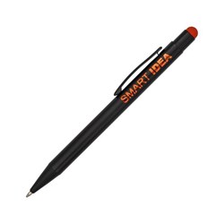 Zobrazit detaily pro Čierne hliníkové guličkové pero, oranžový stylus Obrázky: Čierne hliníkové guličkové pero, oranžový stylus