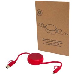 Zobrazit detaily pro Červený vysúvací rýchlonabíjací kábel 5v1, 45W Obrázky: Červený vysúvací rýchlonabíjací kábel 5v1, 45W