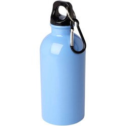 Zobrazit detaily pro Nerezová  fľaša 400ml s karabínou, sv. modrá Obrázky: Nerezová  fľaša 400ml s karabínou, sv. modrá