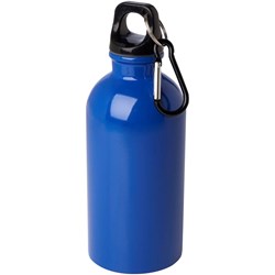 Zobrazit detaily pro Nerezová  fľaša 400ml s karabínou, modrá Obrázky: Nerezová  fľaša 400ml s karabínou, modrá