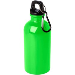 Zobrazit detaily pro Nerezová  fľaša 400ml s karabínou, sv. zelená Obrázky: Nerezová  fľaša 400ml s karabínou, sv. zelená