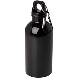 Zobrazit detaily pro Nerezová  fľaša 400ml s karabínou, černá Obrázky: Nerezová  fľaša 400ml s karabínou, černá