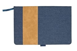 Zobrazit detaily pro Blok A5 ,kombinácia modrá denimová látka a PU koža Obrázky: Blok A5 ,kombinácia modrá denimová látka a PU koža