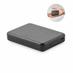 Zobrazit detaily pro Powerbanka 5000 mAh z recykl. ABS, čierna Obrázky: Powerbanka 5000 mAh z recykl. ABS, čierna