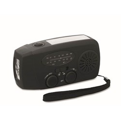 Zobrazit detaily pro Prenosné rádio s LED baterkou, čierna Obrázky: Prenosné rádio s LED baterkou, čierna