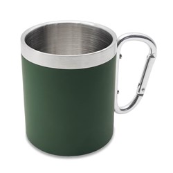 Zobrazit detaily pro Zelený termohrnček 300ml, nerez oceľ s karabínou Obrázky: Zelený termohrnček 300ml, nerez oceľ s karabínou