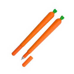 Zobrazit detaily pro Oranžové gélové pero v tvare mrkvy Obrázky: Oranžové gélové pero v tvare mrkvy