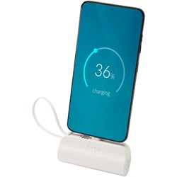 Zobrazit detaily pro Biela stojanová powerbanka 5000 mAh 10W Obrázky: Biela stojanová powerbanka 5000 mAh 10W